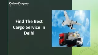 Find The Best Cargo Service in Delhi