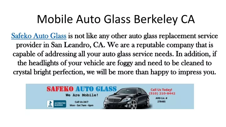 mobile auto glass berkeley ca