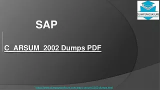 SAP C_ARSUM_2002 Practice Test Questions~ Unique and the Most Challenging | DumpsPass4sure