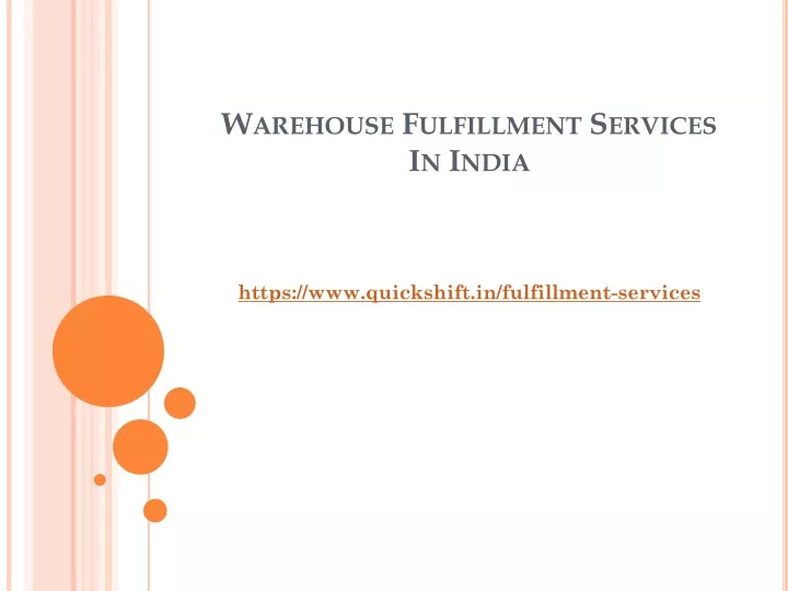 warehouse fulfillment services in india