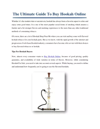 the ultimate guide to buy hookah online
