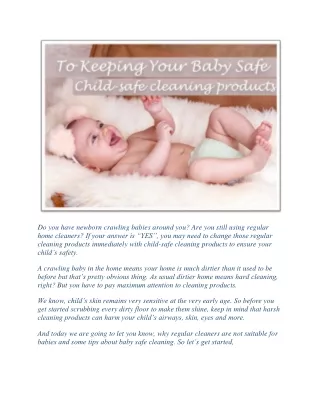 Child Safe Cleaning Products