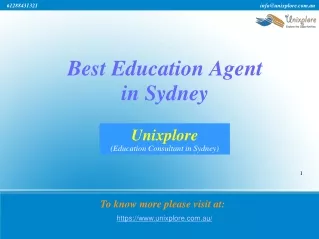 Best Education Agent in Sydney
