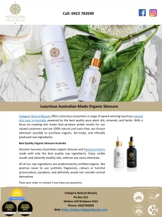 Luxurious Australian-Made Organic Skincare