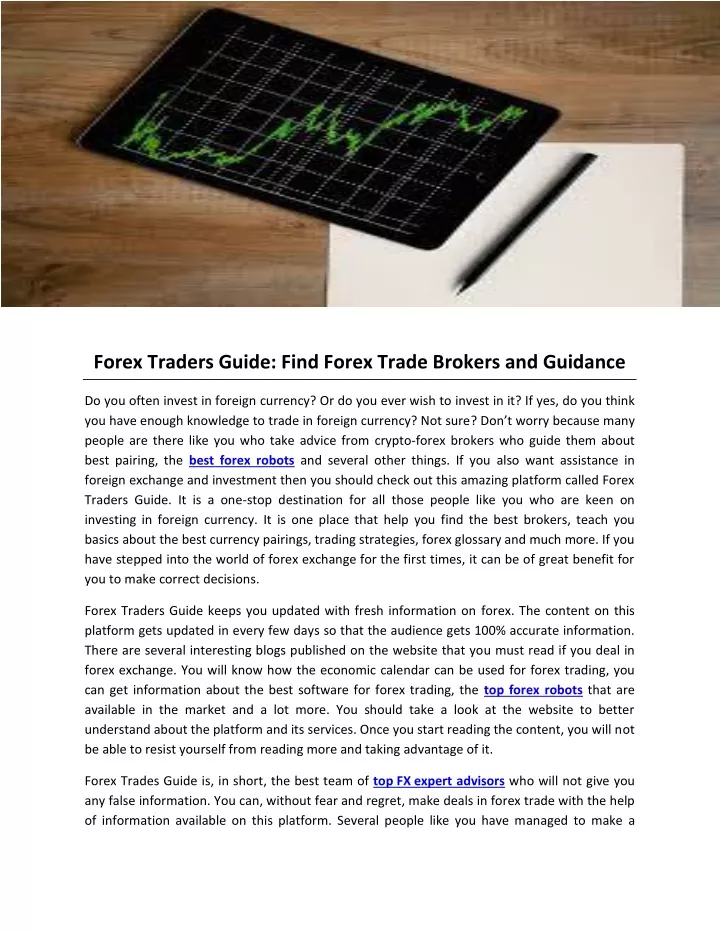 forex traders guide find forex trade brokers