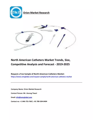 North American Catheters Market Trends, Size, Competitive Analysis and Forecast - 2019-2025