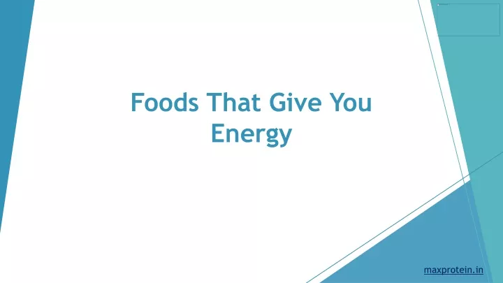 foods that give you energy