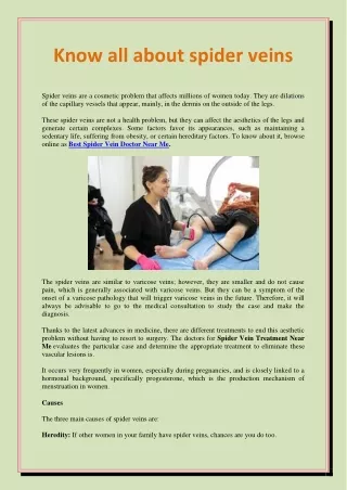 know all about spider veins