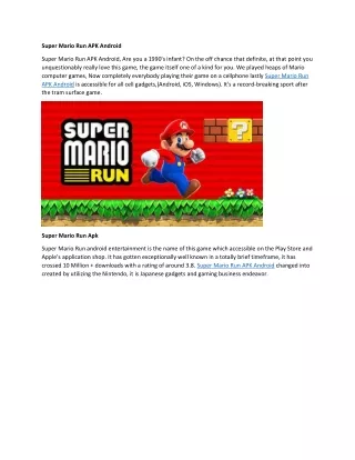 Super Mario Run APK Android