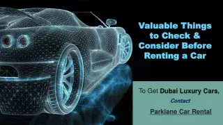 Valuable Things to Check & Consider Before Renting a Car