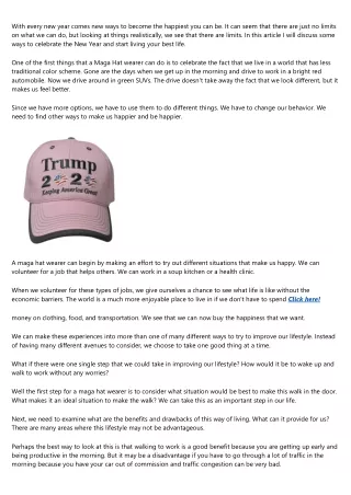 The MAGA Hat - Make Your Life Better