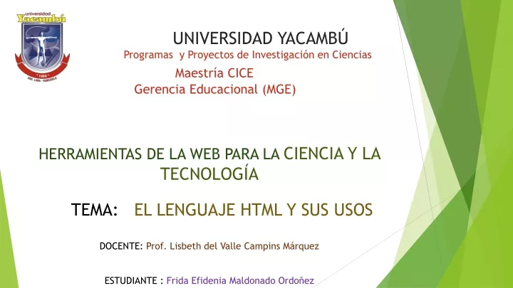 universidad yacamb programas y proyectos