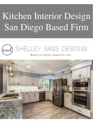 Kitchen Interior Design San Diego Based Firm