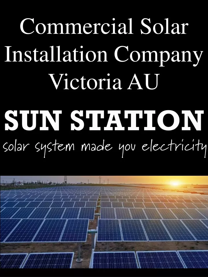 commercial solar installation company victoria au
