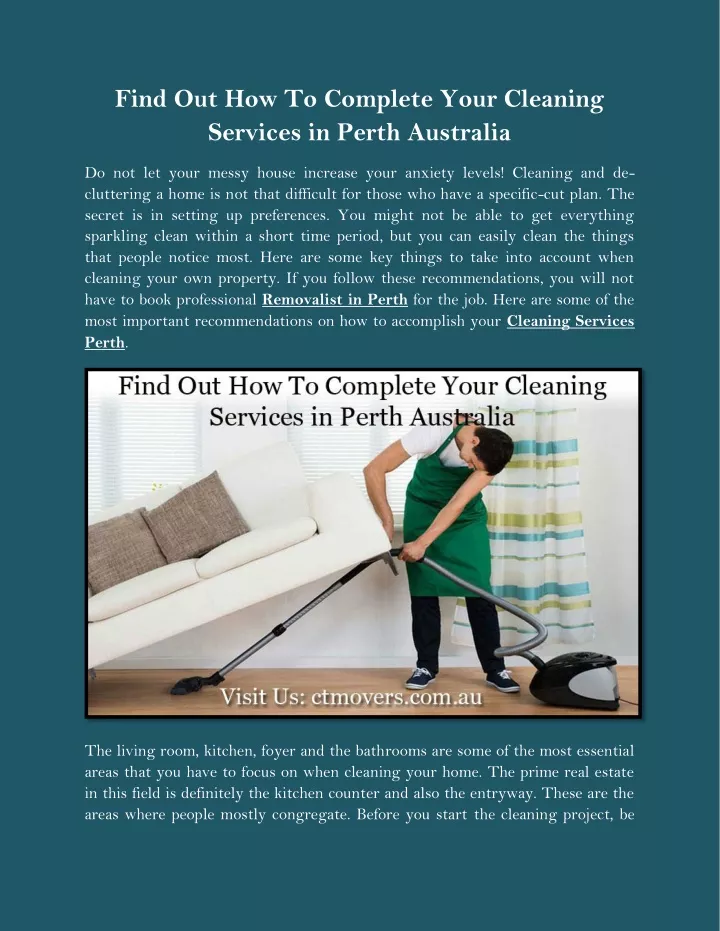 find out how to complete your cleaning services