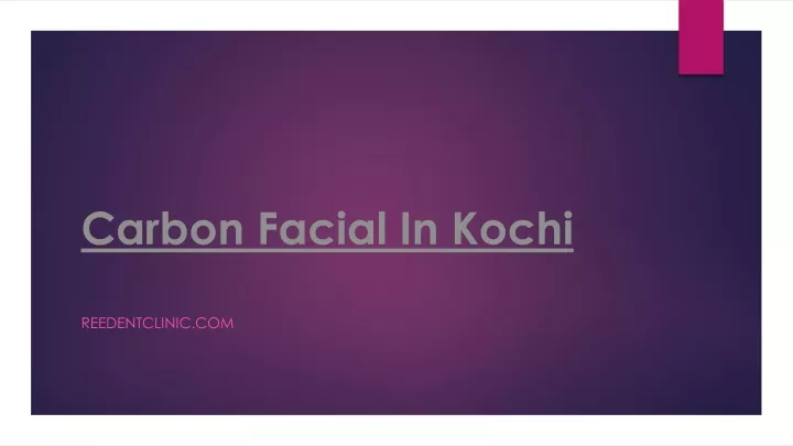 carbon facial in kochi