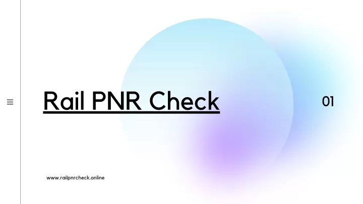 rail pnr check