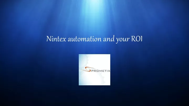 nintex automation and your roi