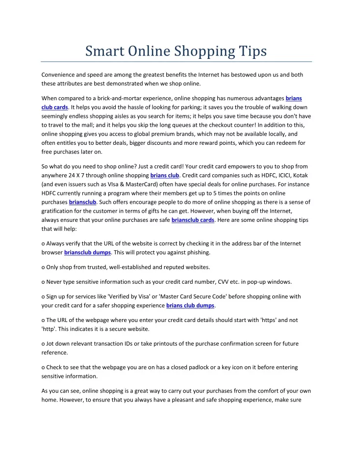 smart online shopping tips
