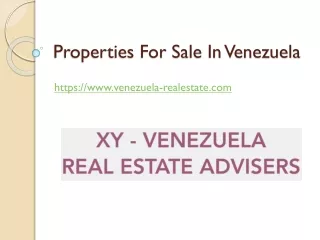 Properties For Sale In Venezuela