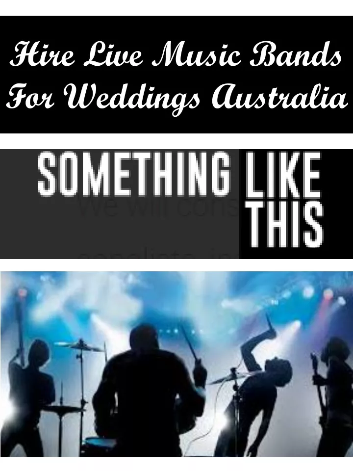 hire live music bands for weddings australia