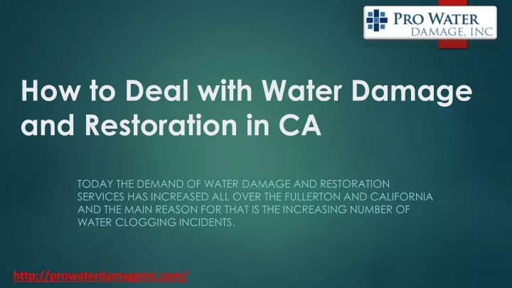 how to deal with water damage and restoration