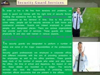 security guard services