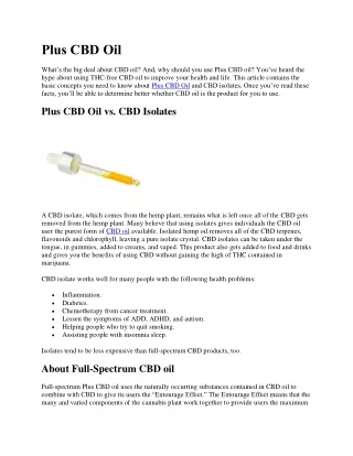 plus cbd oil