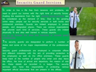 security guard services