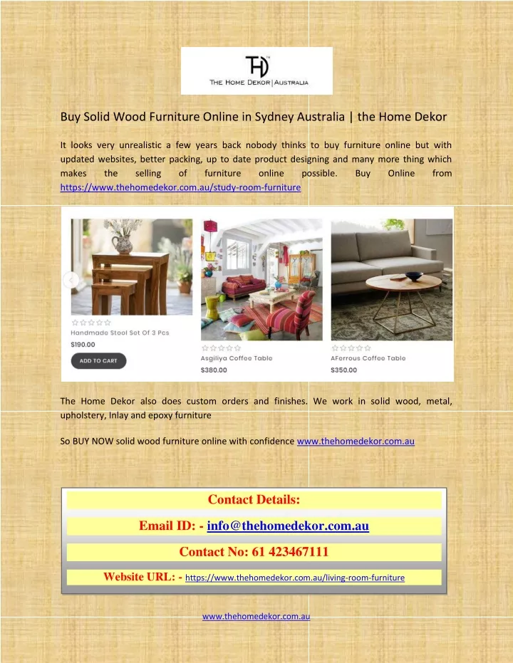 buy solid wood furniture online in sydney
