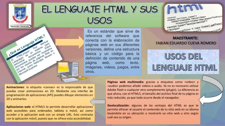 el lenguaje html y sus usos