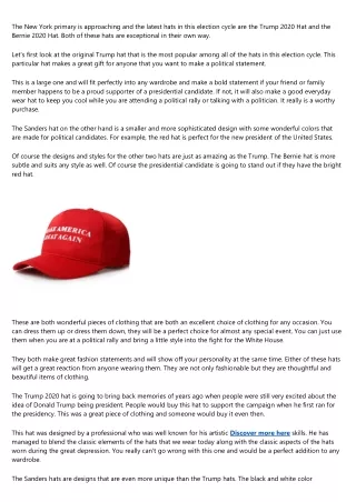 Make Your Political Statement With the Trump 2020 Hat