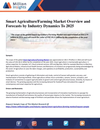 smart agriculture farming market overview