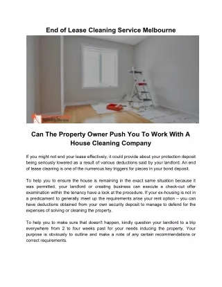 end of lease cleaning service melbourne