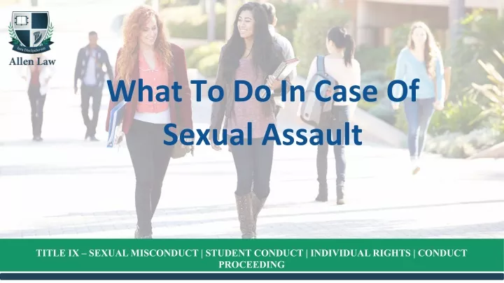 what to do in case of sexual assault