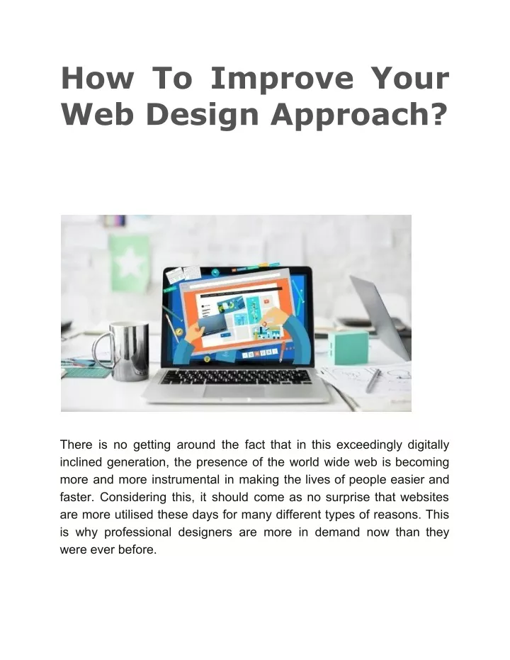 how to improve your web design approach