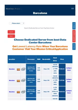 Dedicated Server Barcelona