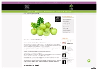 How to use Amla for Hair Growth