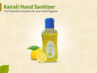 Sanitize your hands with Kairali Hand Sanitizer