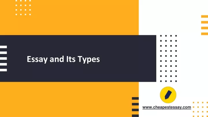 essay and its types slideshare