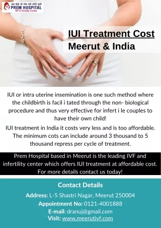 iui treatment cost meerut india