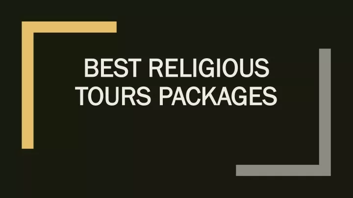 best religious tours packages