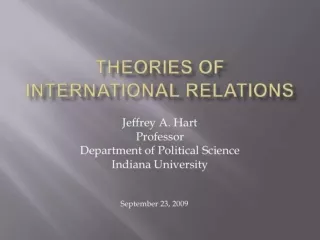 theories of international relations