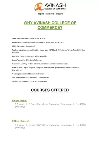 Accounting & Courses for commerce students in Hyderabad