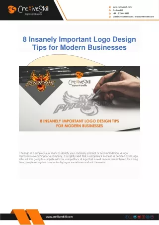 8 Insanely Important Logo Design Tips for Modern Businesses-Cre8iveSkill