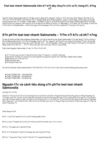 test test nhanh salmonella tr n b m t d y chuy