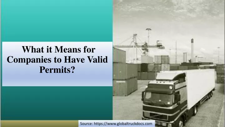 what it means for companies to have valid permits