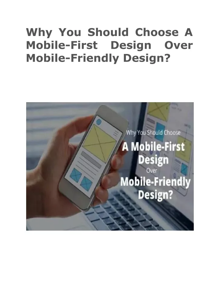 why you should choose a mobile first mobile