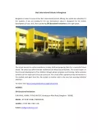 Best International Schools in Bangalore