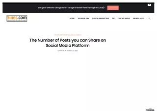 The Number of Posts you can Share on Social Media Platform